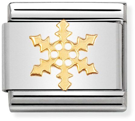 Nomination Classic Gold Snowflake Christmas Charm
