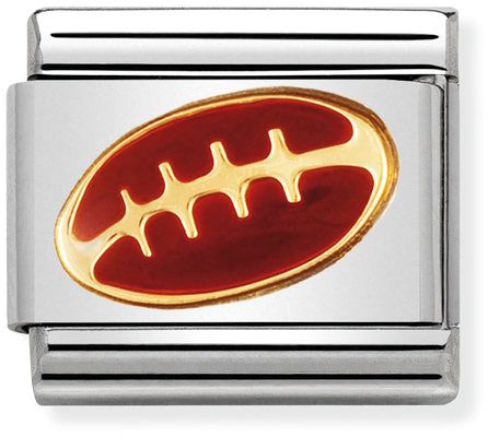 Nomination Classic Gold Sports American Football Charm
