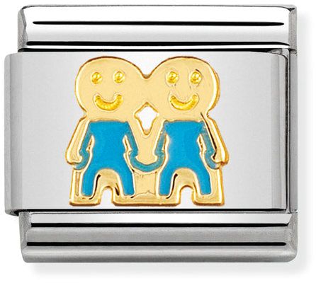 Nomination Classic Gold Fun Brothers Charm