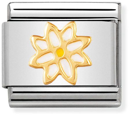 Nomination Classic Gold Nature Edelweiss Charm
