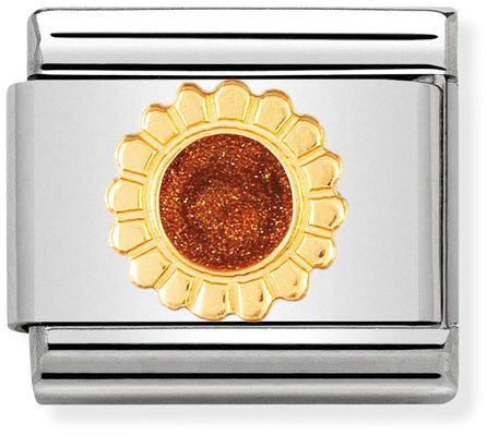 Nomination Classic Gold Nature Sunflower Charm