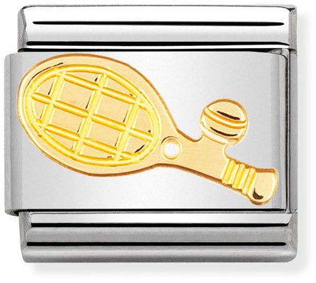 Nomination Classic Gold Sports Tennis Racket Charm