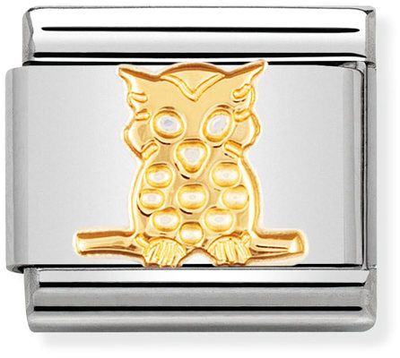 Nomination Classic Gold Animals Owl Charm