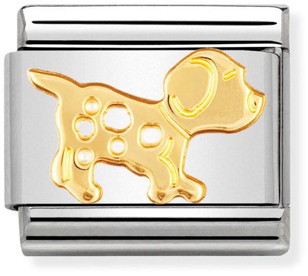 Nomination Classic Gold Animals Dog Charm