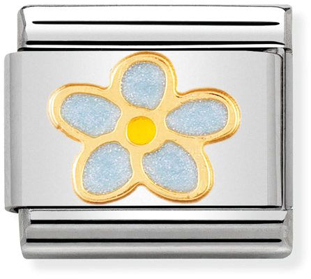 Nomination Classic Gold Nature Forget Me Nots Charm