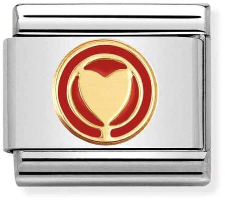 Nomination Classic Gold Elegance Enamel Red Endless Love Charm