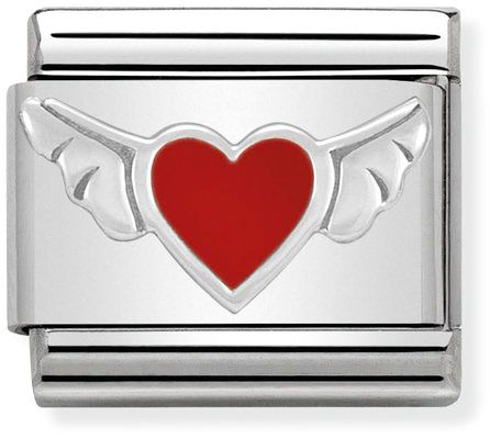 Nomination Classic Silver Symbols Heart With Wings Charm