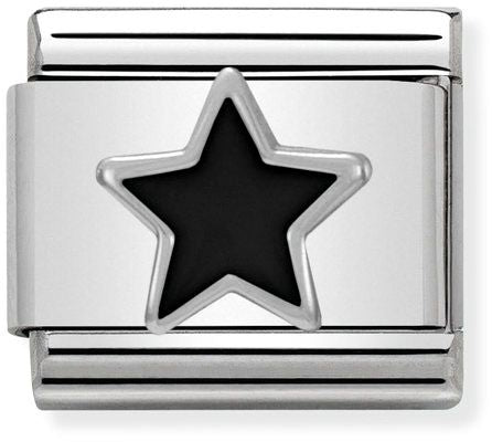 Nomination Classic Silver Symbols Black Star Charm