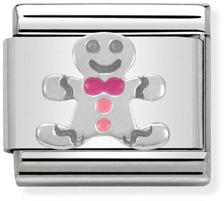 Nomination Classic Silver Gingerbread Man Christmas Charm