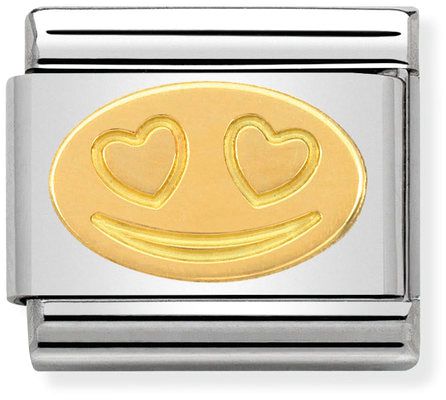 Nomination Classic Gold Symbols In Love Smiley Face Charm