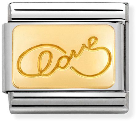 Nomination Classic Gold Engraved Signs Infinite Love Charm