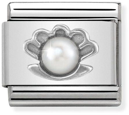 Nomination Classic Silver Symbols White Pearl In Shell Charm