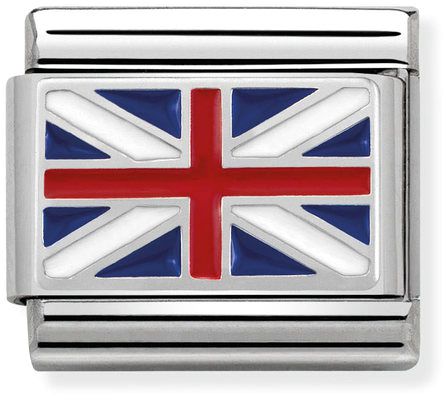 Nomination Classic Silver Flag Great Britain Flag Charm
