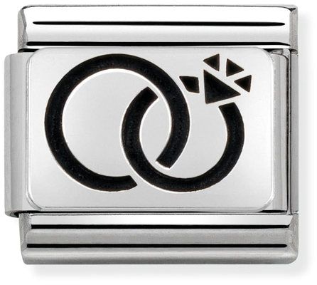 Nomination Classic Silver Oxidised Symbols Wedding Rings Charm
