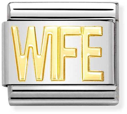 Nomination Classic Gold Writings Wife Charm