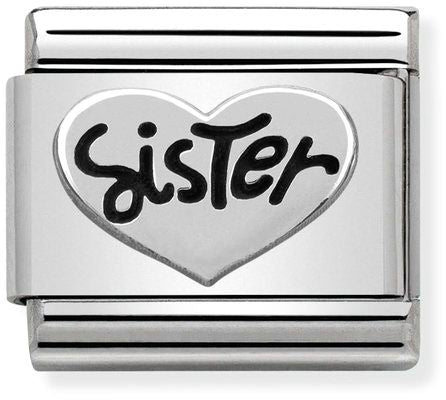 Nomination Classic Silver Silver Oxidised Symbols Sister Charm