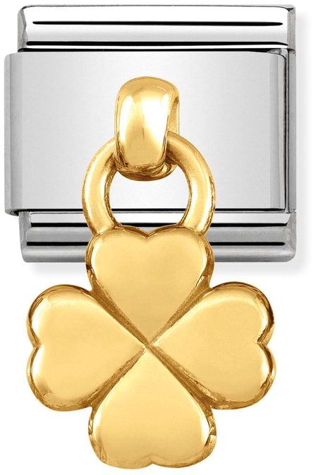 Nomination Classic Gold Charms Pendant Four Leaf Clover  Charm