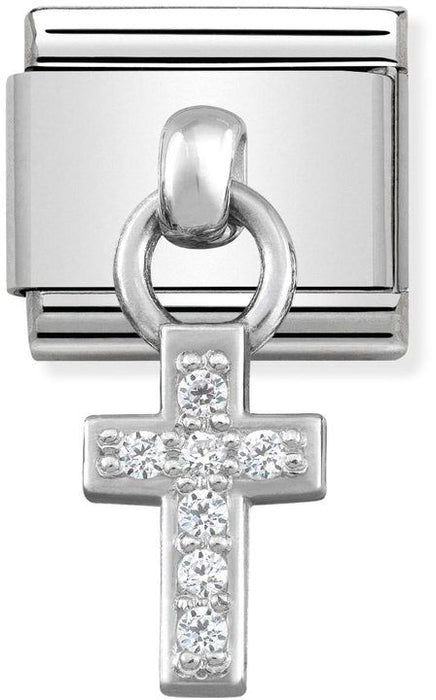 Nomination Classic Silver Charm Cross Drop Charm
