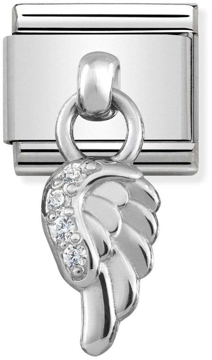 Nomination Classic Silver Charm Angel Wing Drop Charm