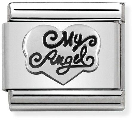 Nomination Classic Silver Oxidised Symbols My Angel Heart Charm