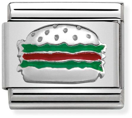 Nomination Classic Silver Symbols Hamburger Charm