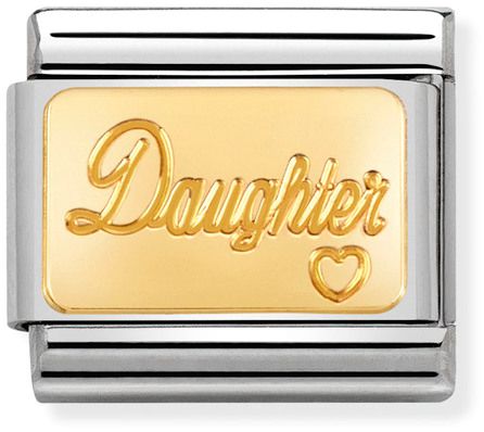 Nomination Classic Gold Engraved Signs Daughter Charm
