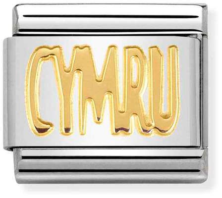 Nomination Classic Gold Writings Cymru Charm