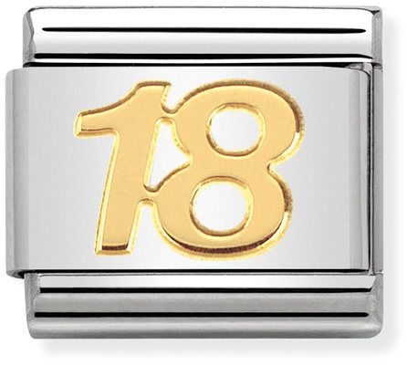 Nomination Classic Gold Numbers 18 Charm