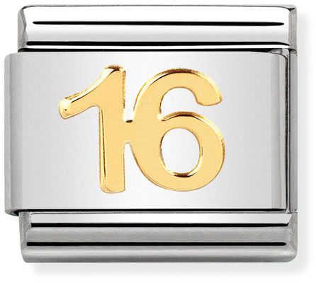 Nomination Classic Gold Numbers 16 Charm