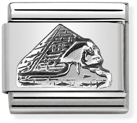 Nomination Classic Silver Monument Relief Pyramid Of Giza Charm