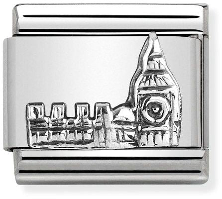 Nomination Classic Silver Monument Relief Big Ben Charm