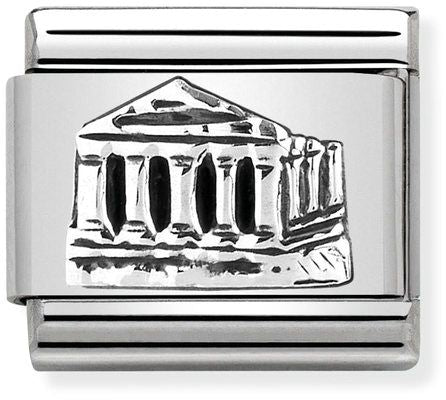 Nomination Classic Silver Monument Relief Parthenon Charm