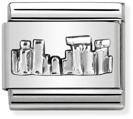 Nomination Classic Silver Monument Relief Stonehenge Charm