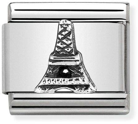 Nomination Classic Silver Monument Relief Eiffel Tower Charm