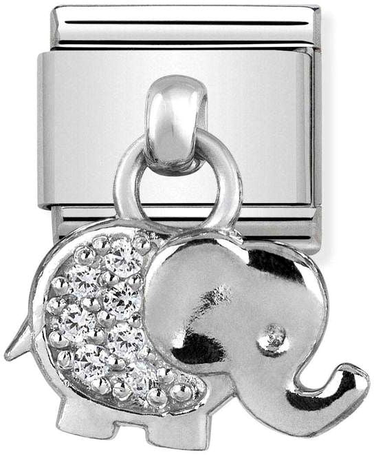 Nomination Classic Silver Charm Elephant Drop Charm