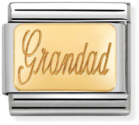 Nomination Classic Gold Engraved Signs Grandad Charm