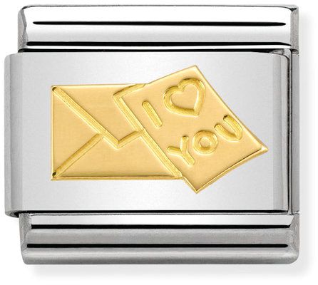 Nomination Classic Gold Symbols Envelope and Letter Charm