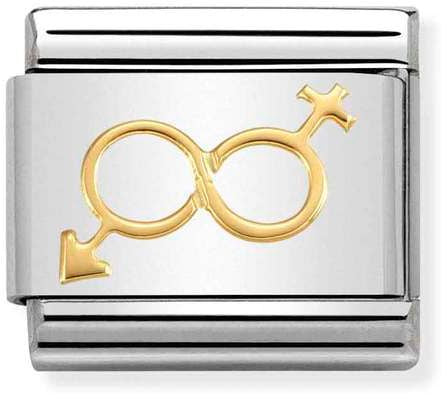 Nomination Classic Gold Symbols He and She Infinity Charm