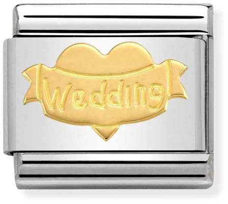 Nomination Classic Gold Symbols Wedding Heart Charm