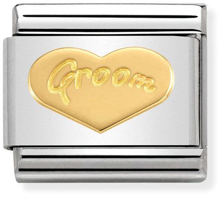 Nomination Classic Gold Symbols Groom Heart Charm