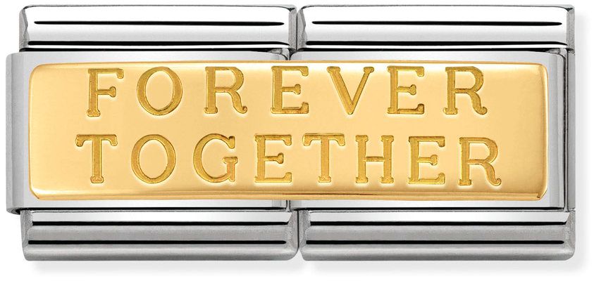 Nomination Classic Gold Double Engraved Forever Together Charm