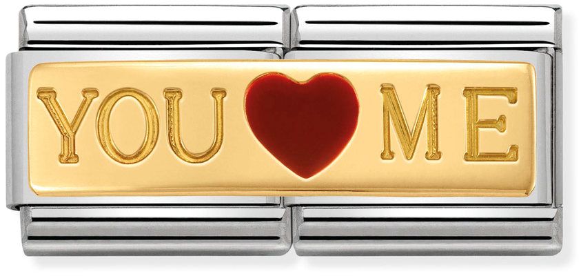 Nomination Classic Gold Double Engraved You and Me Charm