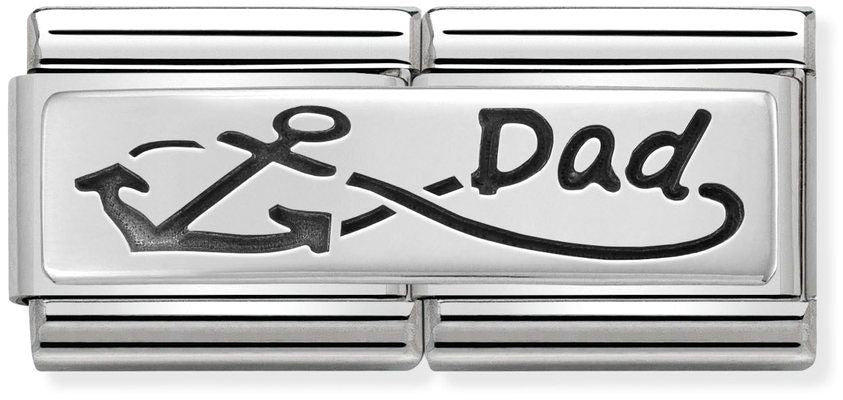 Nomination Classic Silver Double Engraved Infinite Dad Charm