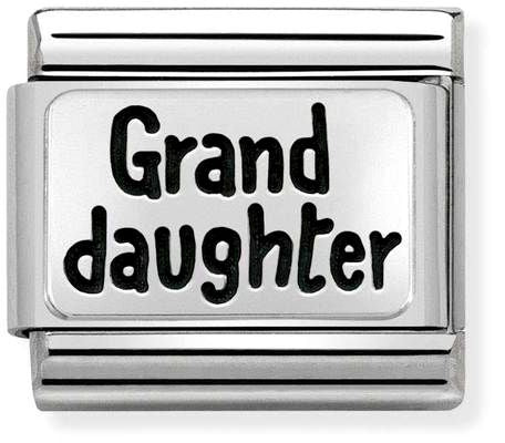 Nomination Classic Silver Oxidised Plates Granddaughter Charm