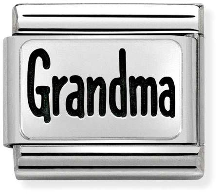 Nomination Classic Silver Oxidised Plates Grandma Charm