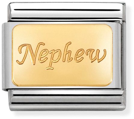 Nomination Classic Gold Engraved Signs Nephew Charm