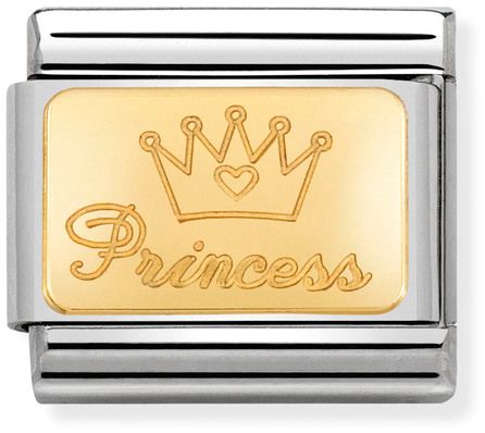 Nomination Classic Gold Engraved Signs Princess Charm