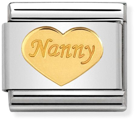 Nomination Classic Gold Symbols Nanny Heart Charm