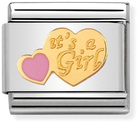 Nomination Classic Gold Daily Life Its A Girl Charm