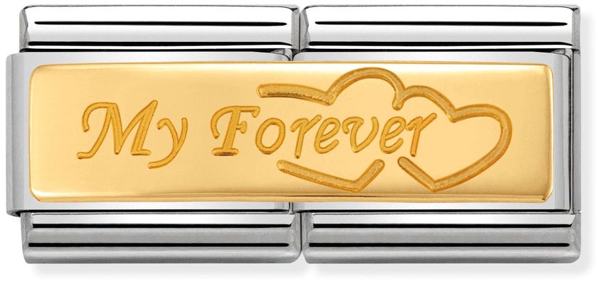 Nomination Classic Gold Double Engraved My Forever Charm